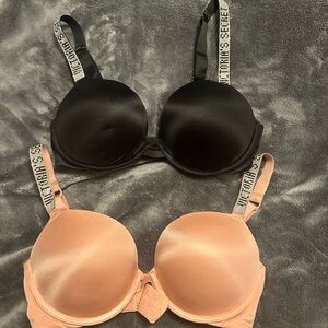 Victoria's Secret Black and Light Pink Bras